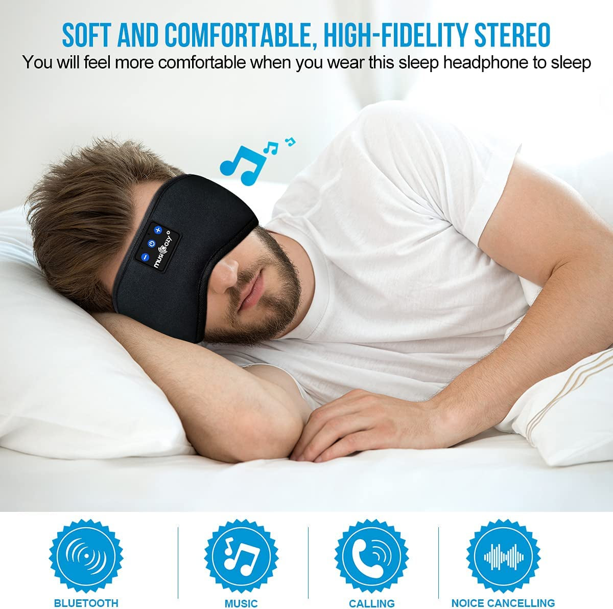 Mascara Antifaz Bluetooth para Dormir